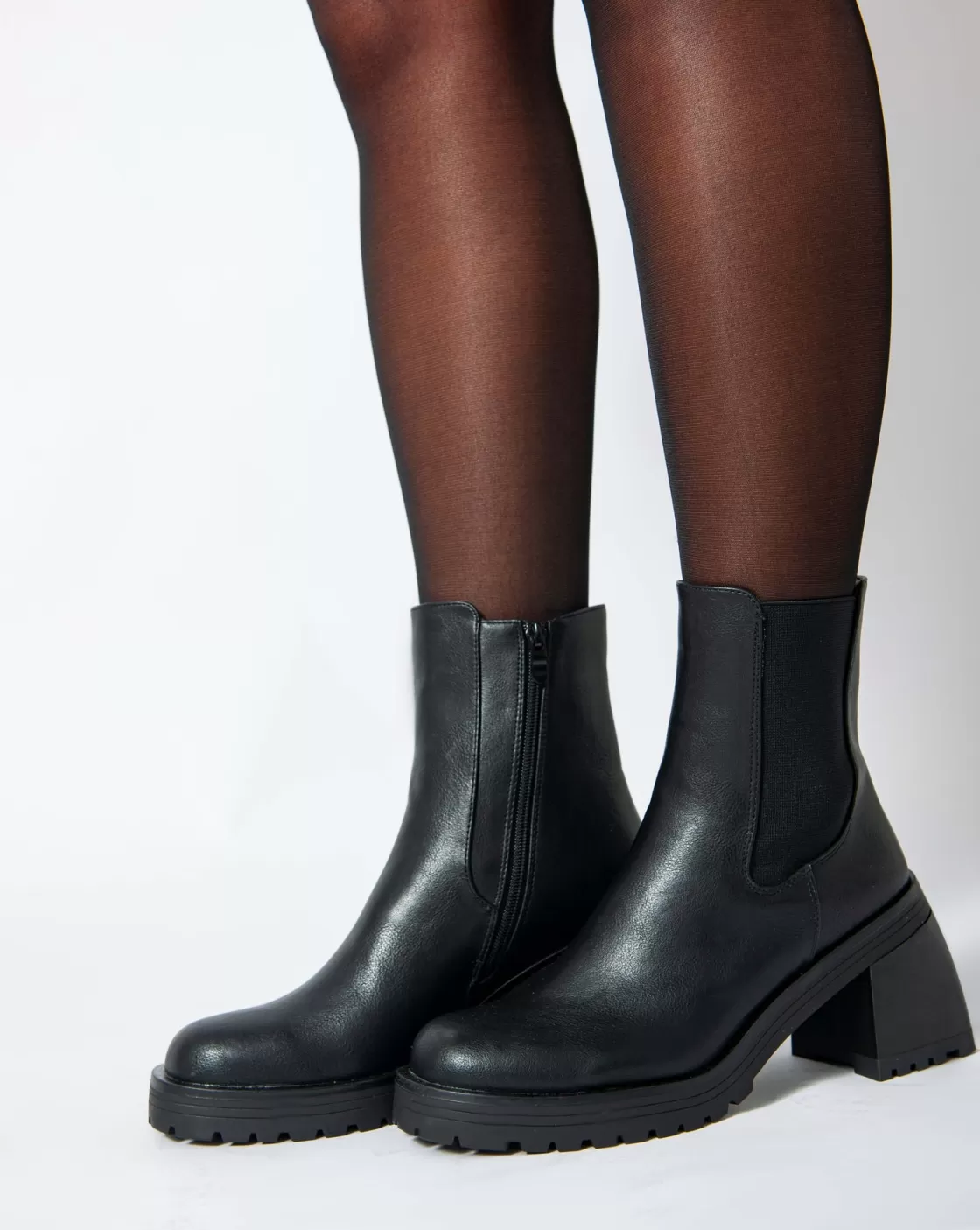 Boots*BREE Warm Biker Ankle Boots - Black