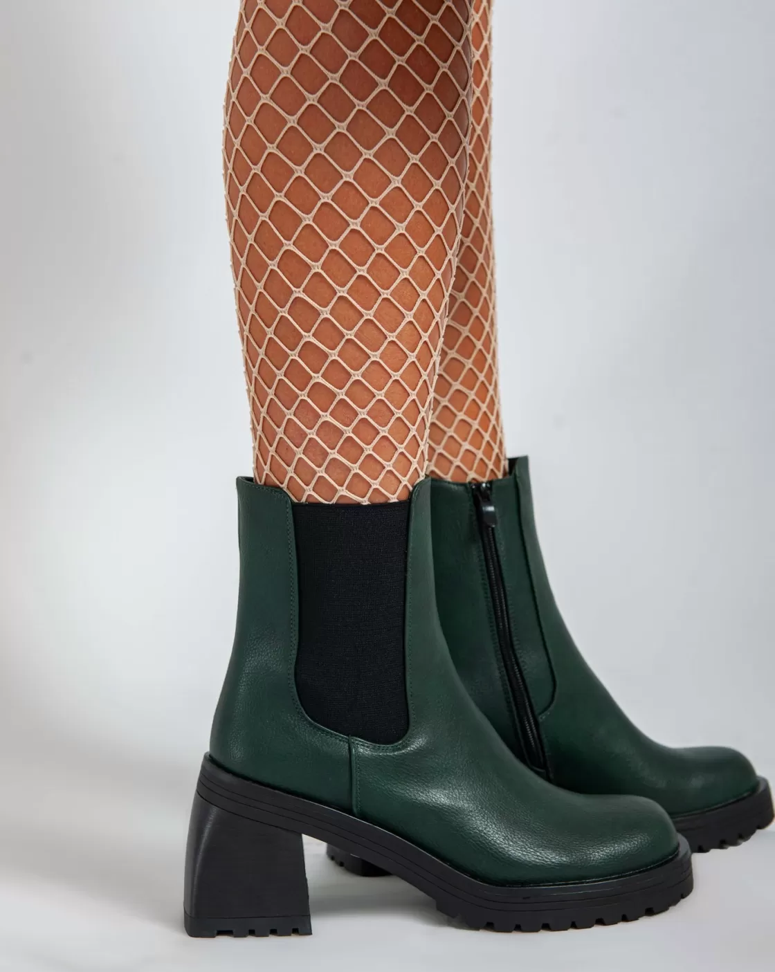 Boots*BREE Warm Biker Ankle Boots - Green