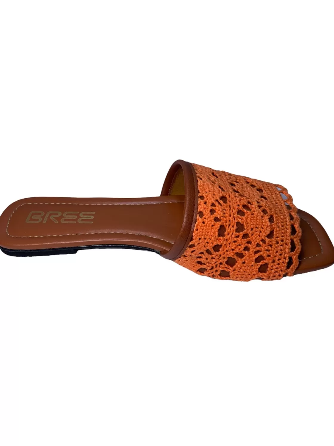 Slippers*BREE Woven Flat Slippers - Orange