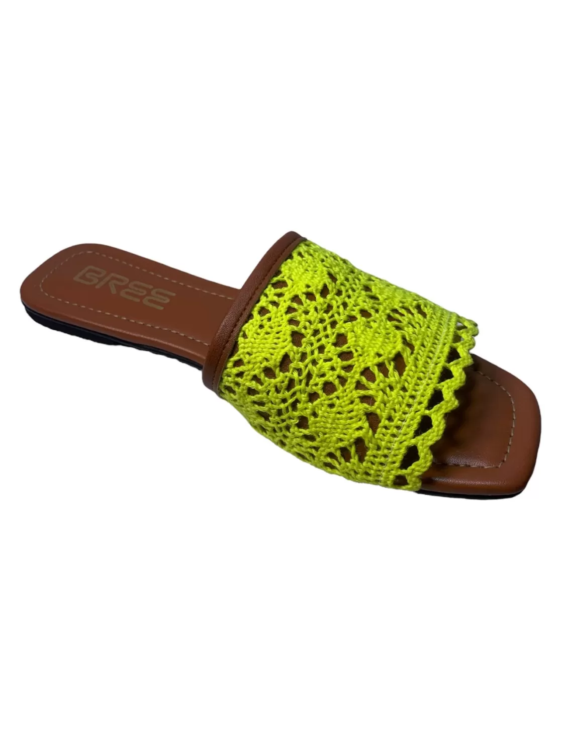 Slippers*BREE Woven Flat Slippers - Yellow