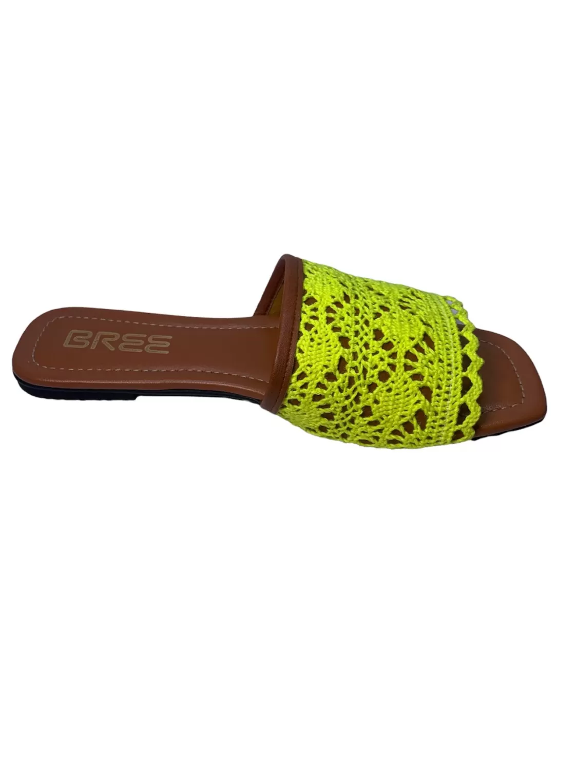 Slippers*BREE Woven Flat Slippers - Yellow